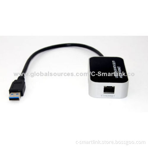 2-in-1 USB3.0 Hubs with 3 Hubs Port and 1 Ethernet Port, Speed of 5Gbps, 100/1,000Mbps